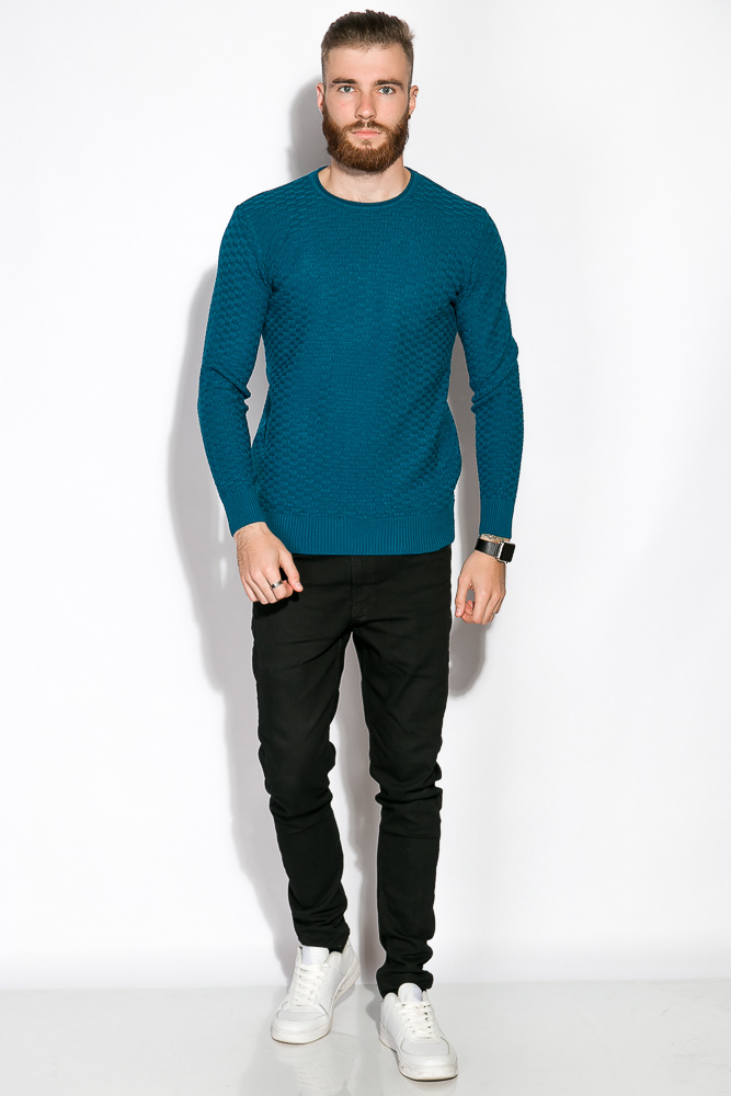 

Джемпер однотонный Time of Style 520F014  Бирюзовый, Джемпер однотонный Time of Style 520F014 M Бирюзовый