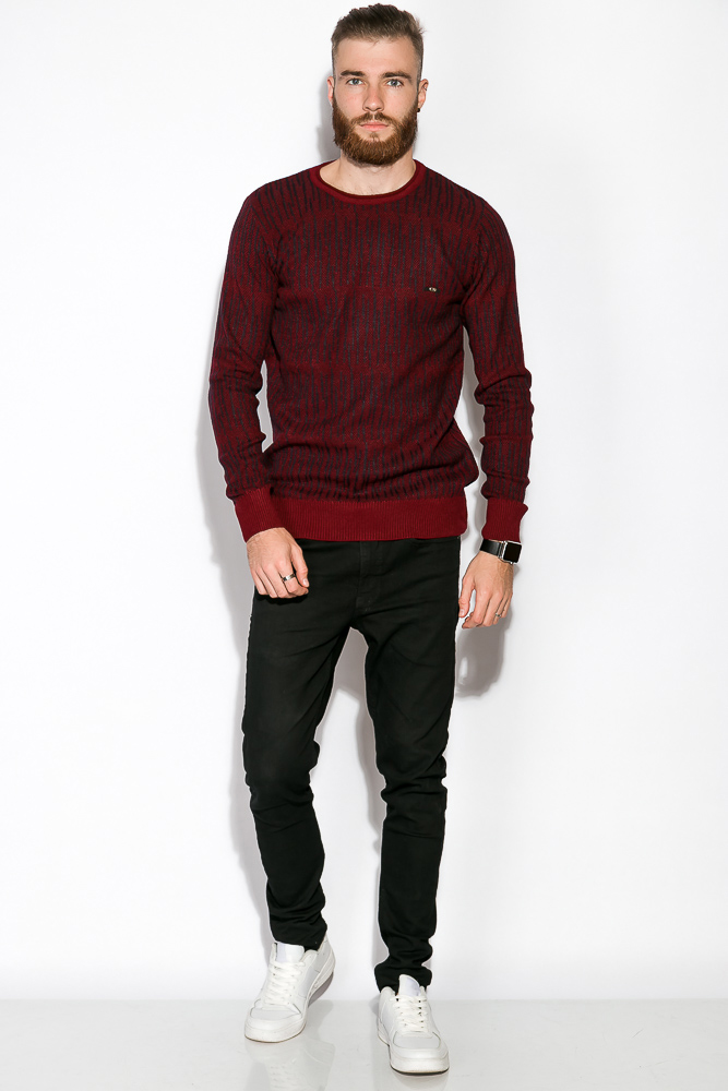 

Джемпер мелкой вязки Time of Style 520F012  Бордовый/темно-синий, Джемпер мелкой вязки Time of Style 520F012 M Бордовый/темно-синий