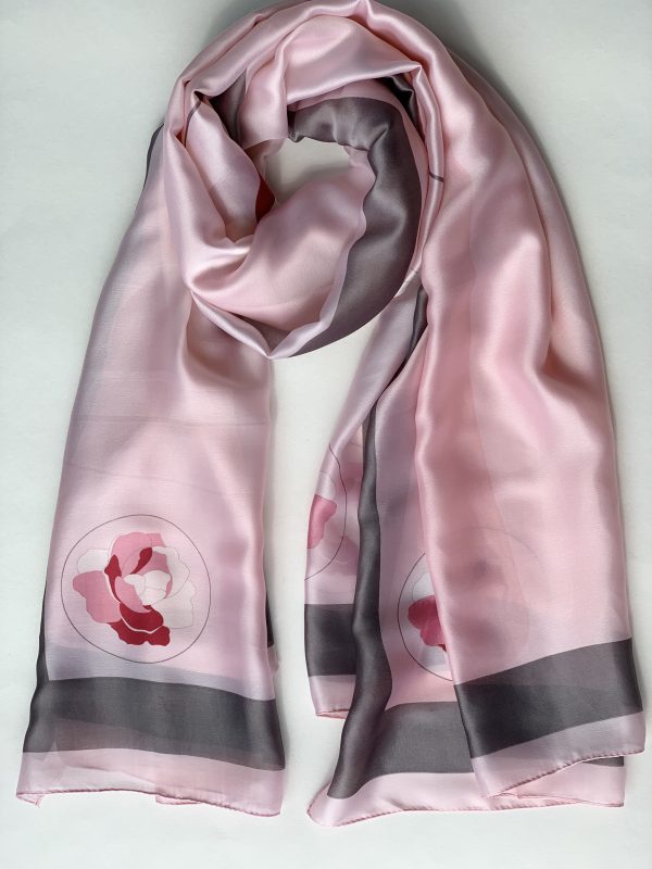 

Шарф шелковый шанель Fashion Scarves FS013 розовый