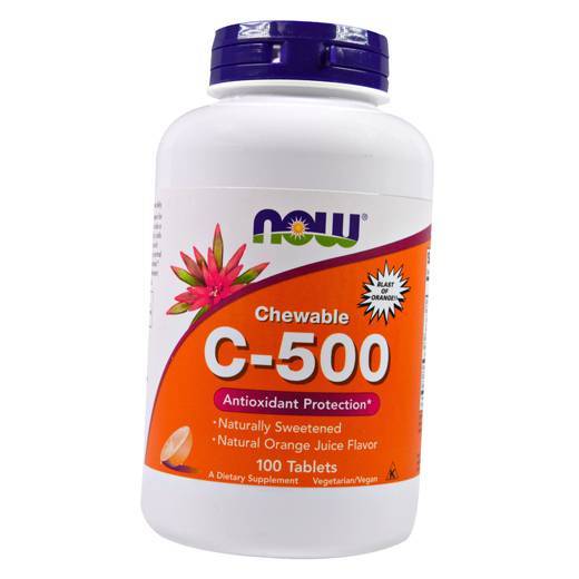 

Витамин С жевательный, C-500 Chewable, Now Foods 100таб Апельсин (36128194)