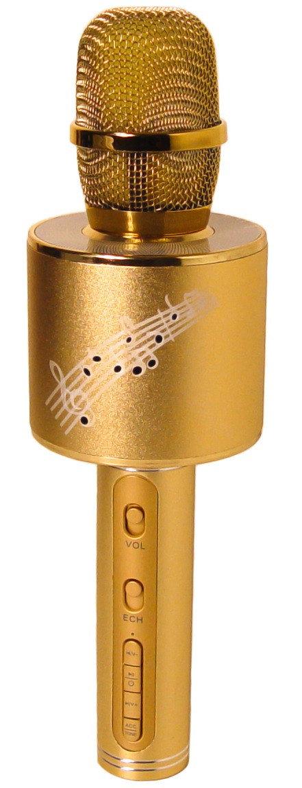

Караоке-микрофон портативный с подсветкой DM YS-66 5548, золотой