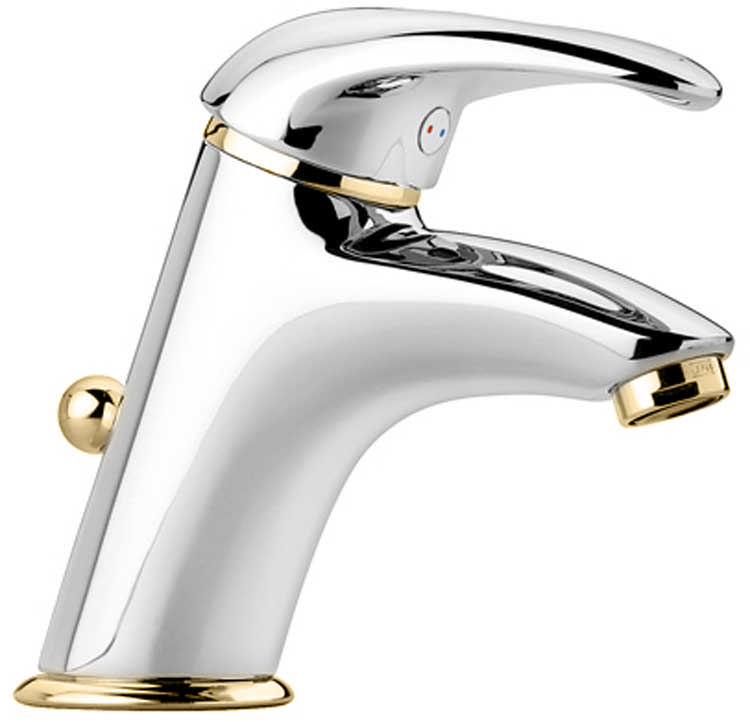 

Смеситель для умывальника Emmevi Luxor CO7003R с/пр (хром-золото)