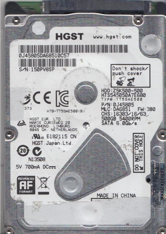 Накопитель HDD 2.5" SATA 500GB Hitachi Z5K500 5400rpm 8MB ...