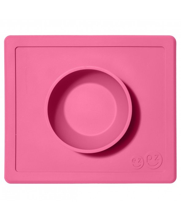 

Мисочка коврик EZPZ Happy Bowl Pink силиконовая розовая