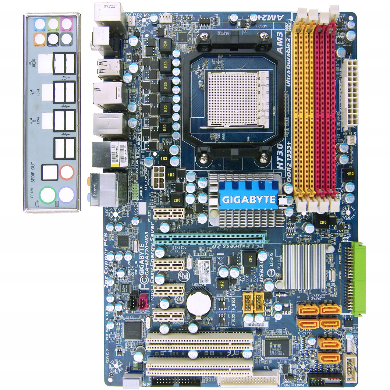 Материнская плата Gigabyte GA-MA770-UD3 (Socket AM2+, DDR2, AMD 770 ...