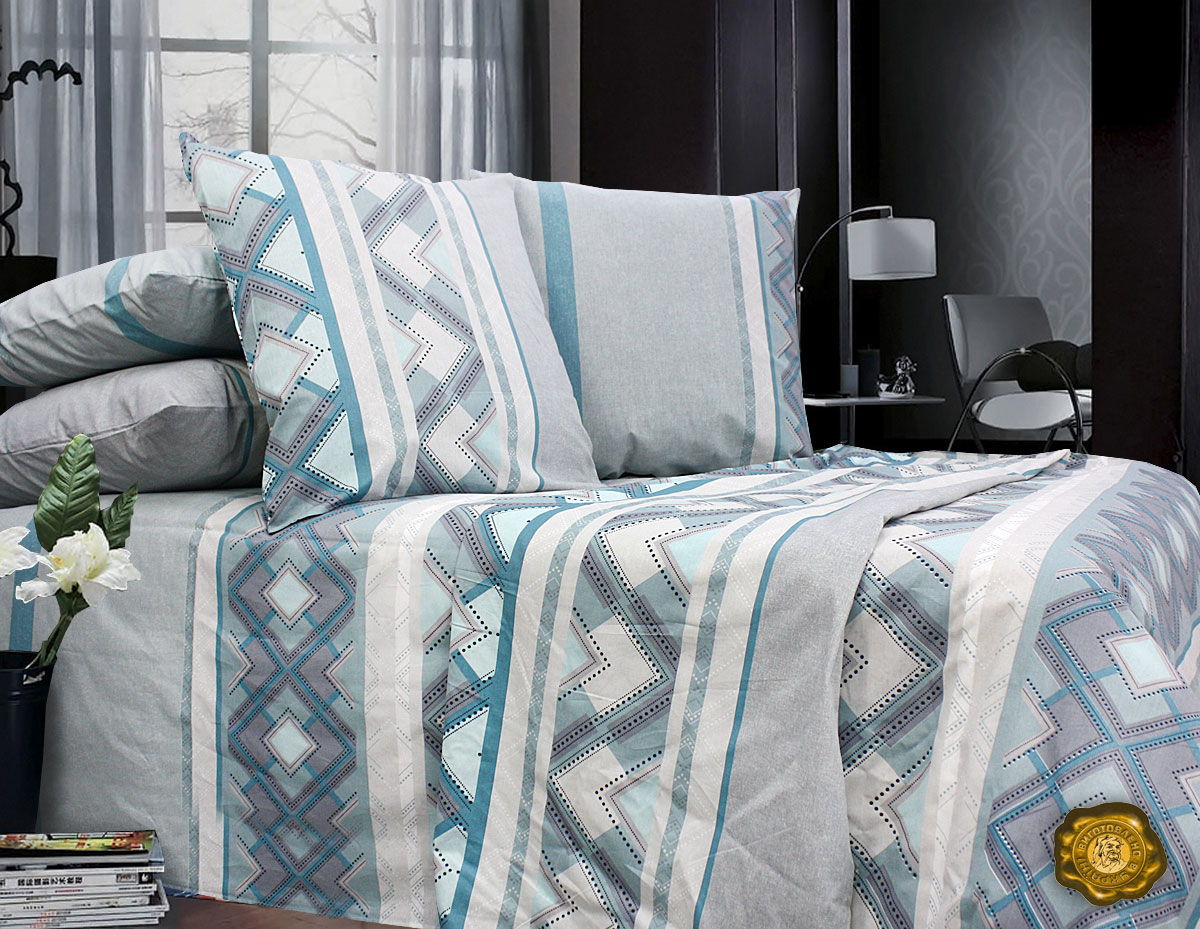 

Пододеяльник Т0620 (220х240) Еней-Плюс, цвет: серый, синий