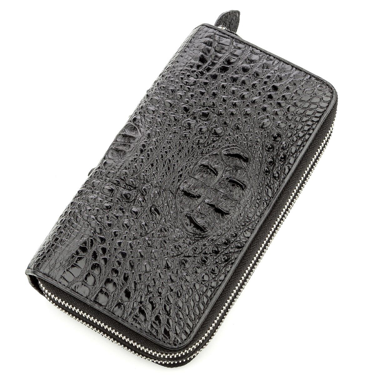 

Портмоне мужское CROCODILE LEATHER 18571 из натуральной кожи крокодила Черное