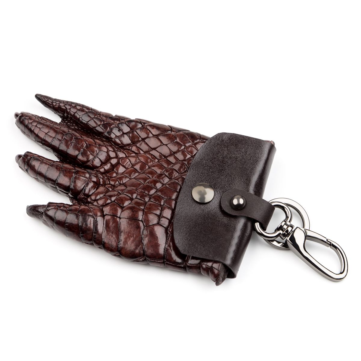 

Брелок CROCODILE LEATHER 18230 из натуральной кожи крокодила Коричневый (18230)