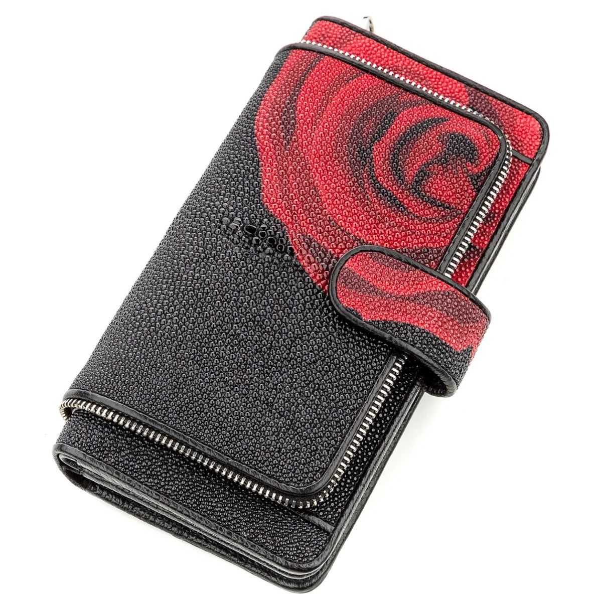 

Кошелек женский STINGRAY LEATHER 18643 из натуральной кожи морского ската Черный