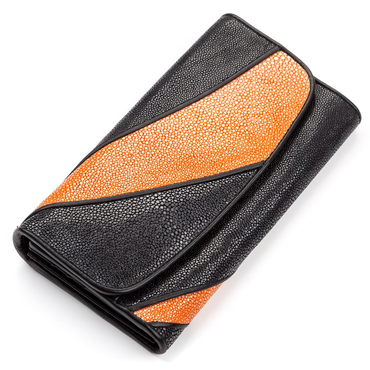 

Кошелек женский STINGRAY LEATHER 18118 из натуральной кожи морского ската Черный