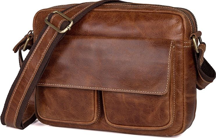 

Сумка мужская Vintage 14583 кожаная Рыжая