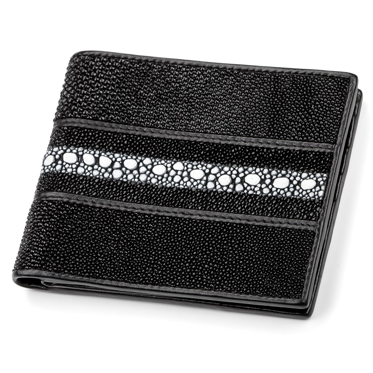 

Портмоне мужское STINGRAY LEATHER 18042 из натуральной кожи морского ската Черное