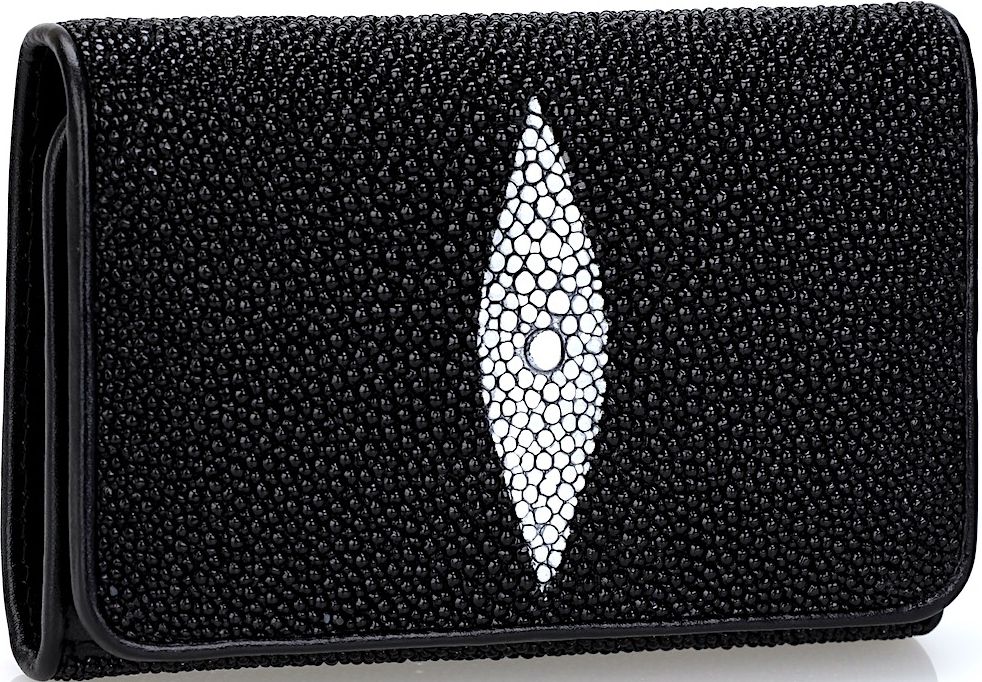 

Кошелек женский STINGRAY LEATHER 18038 из натуральной кожи морского ската Черный