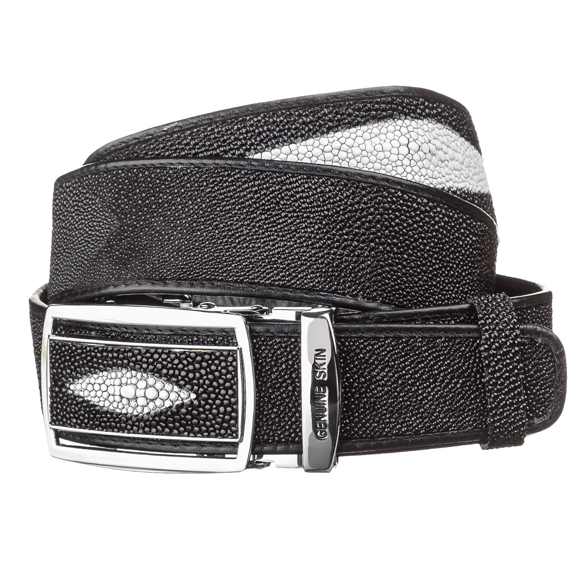 

Ремень-автомат STINGRAY LEATHER 18203 из натуральной кожи морского ската Черный