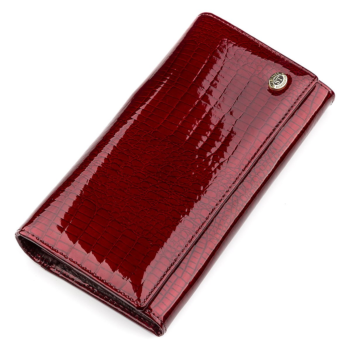 

Кошелек женский ST Leather 18425 лакированная кожа Бордовый18425