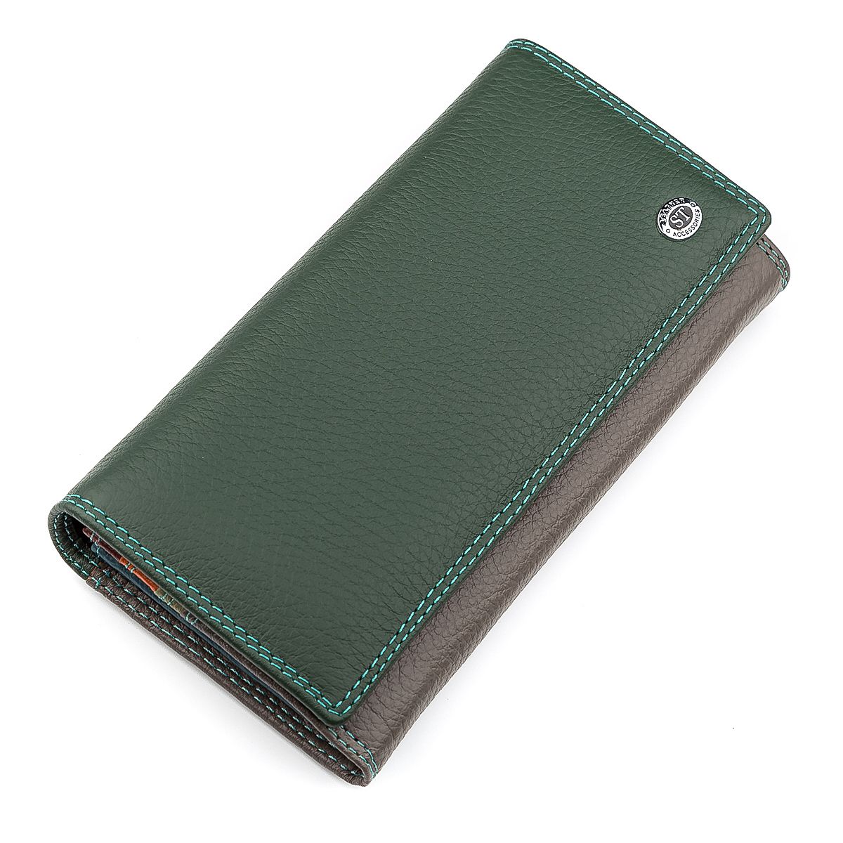 

Кошелек женский ST Leather 18300 кожаный Зеленый