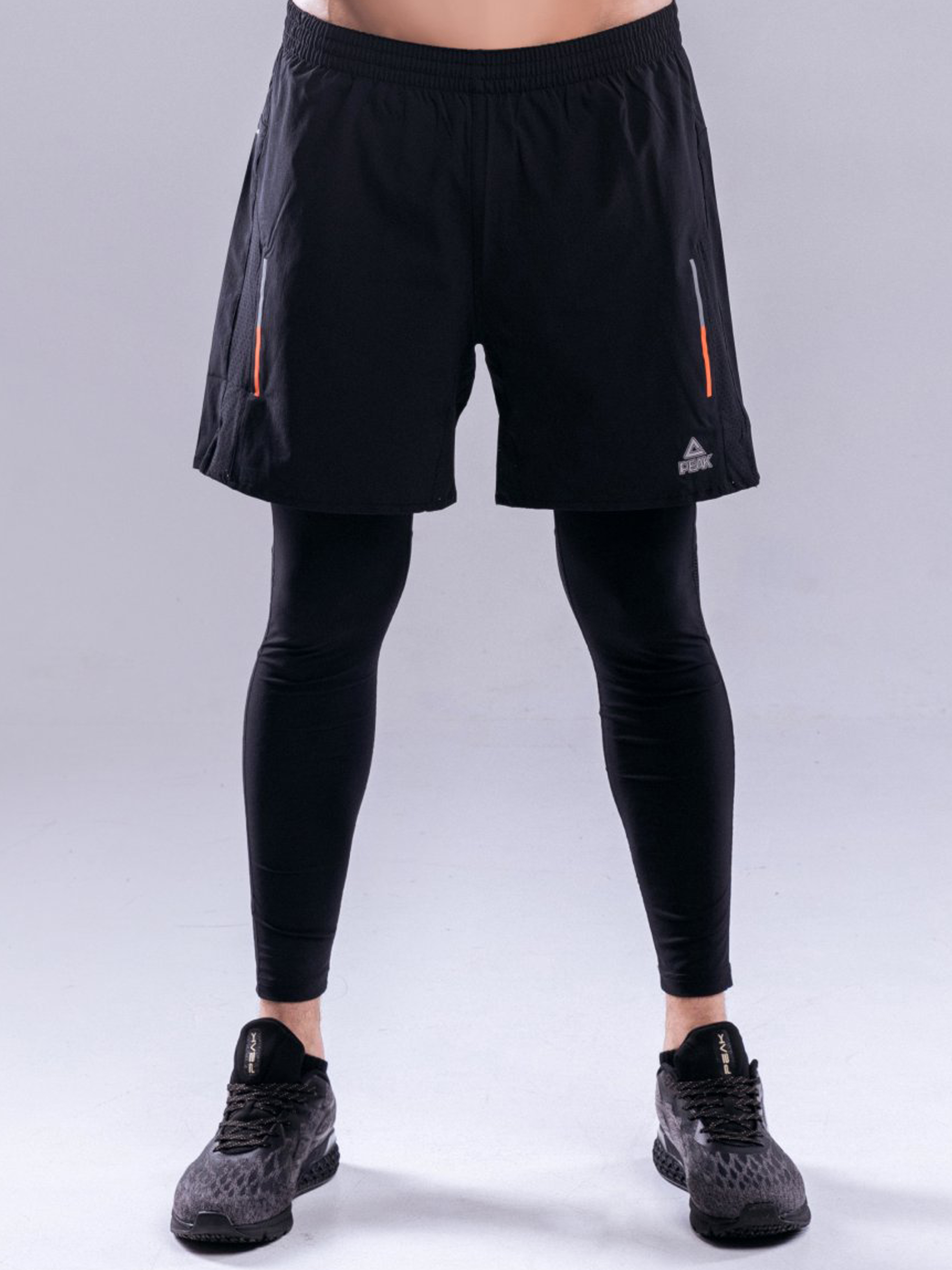 

Тайтсы + шорты PEAK FW301441-BLA L Черные
