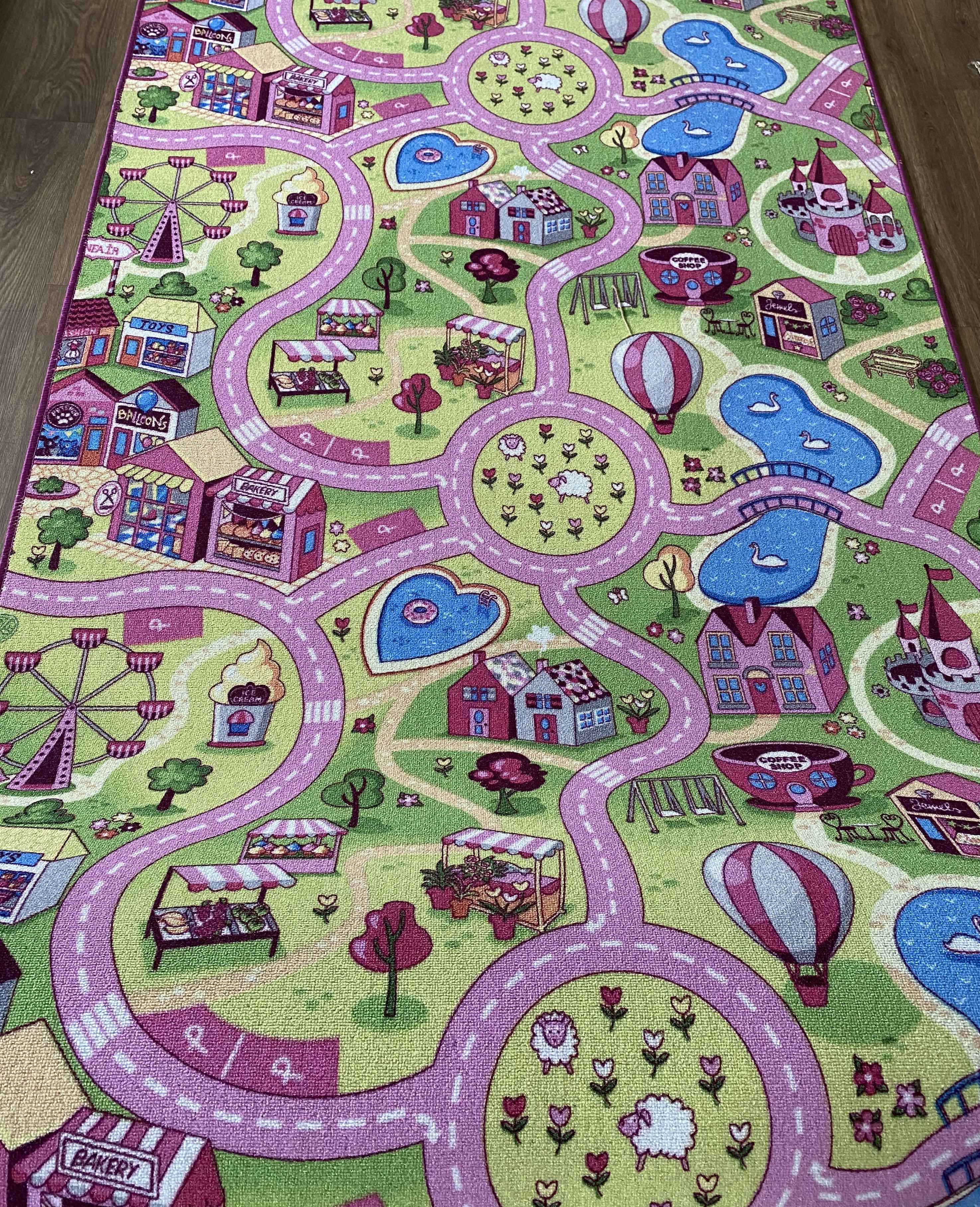 

Ковролін килимове покриття доріжка в дитячу кімнату на повсті (войлоку) рожева 2.0 м