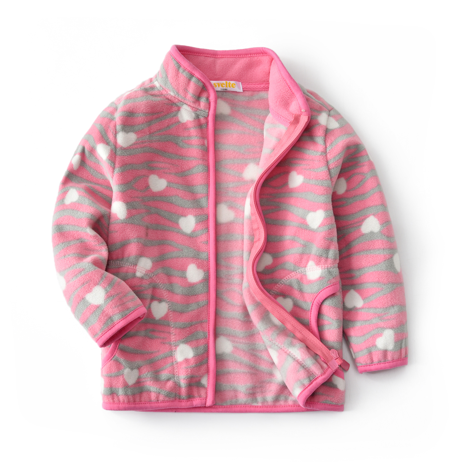 

Кофта для девочки флисовая Розовый тигр Berni Kids (90) Розовый