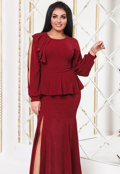 

Платье G&M k-48595 50-52 Размер цвет бордовый