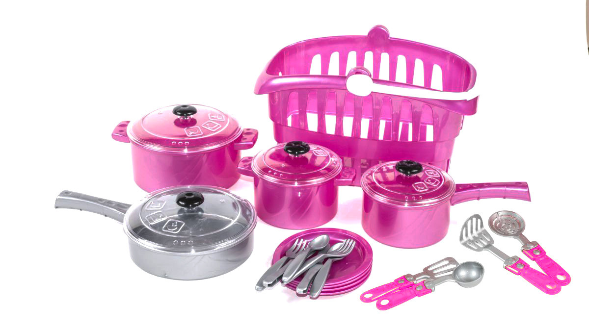 

Набор посуды в корзинке Kristinka 2 24 эл Малиновый Kronos Toys 158 (tsi_104282)