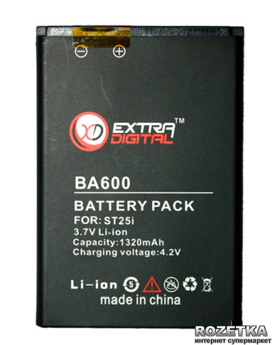 

Аккумулятор SonyEricsson BA600, ST25i ExtraDigital
