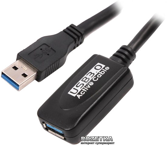Активный удлинитель Viewcon USB 3.0M - USB 3.0F 5 м (VE057) – фото .
