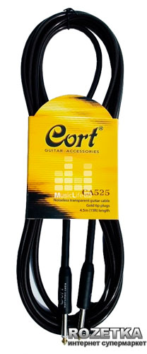 

Инструментальный кабель (готовый) Cort CA525 4.5 м BK