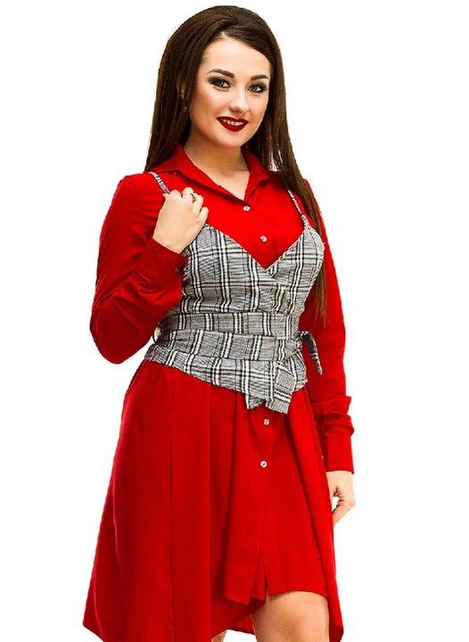 

Платье G&M k-38691 - Размер цвет красный, Платье G&M k-38691 50-52 Размер цвет красный