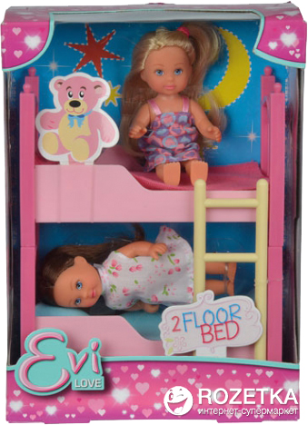 Акція на Набор Simba Двуспальная кровать Евы и 2 куклы (5733847) від Rozetka UA