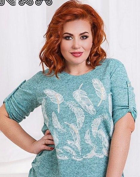 

Туника G&M k-36930 46-48 Размер цвет ментоловый