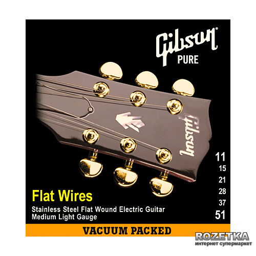 

Gibson Flat Wires Stainless Steel Flatwound Medium Light (11-51) (SEG-1040ML)