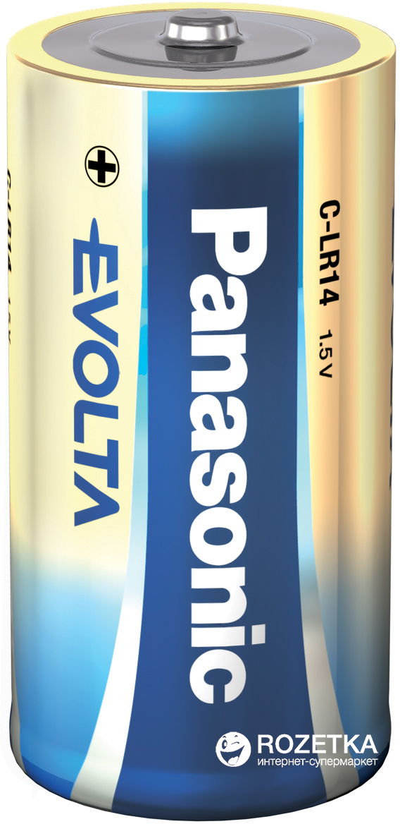 2 Piles Alkaline Lr14/c Panasonic Evolta