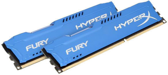 

Оперативная память HyperX DDR3-1600 16384MB PC3-12800 (Kit of 2x8192) FURY Blue (HX316C10FK2/16)