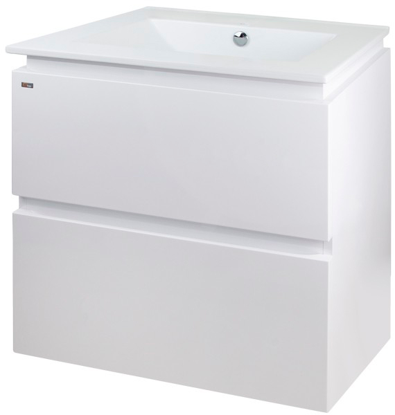 

Тумба QTAP Albatross QT0172TP600D3060CW подвесная белая с умывальником