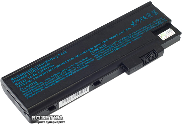 Акция на Аккумулятор PowerPlant 4UR18650F-2-QC140, AR2170LH для Acer Aspire 1680 Black (14.8V/5200mAh/6 Cells) (NB00000099) от Rozetka UA