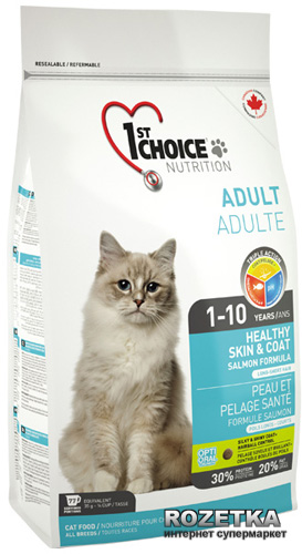 

Сухой корм для взрослых котов 1st Choice Adult со вкусом лосося 2.72 кг (65672262033)