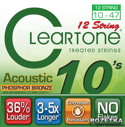 

Cleartone 7410-12 Acoustic Phosphor Bronze 12-String Ultra Light 10-47