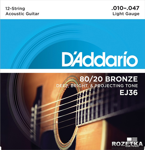 

DAddario EJ36 80/20 Bronze Light 12-String (10-47)