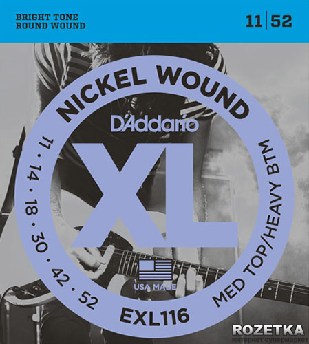 

D'Addario EXL116 Nickel XL Medium Top/Heavy Bottom (11-52)