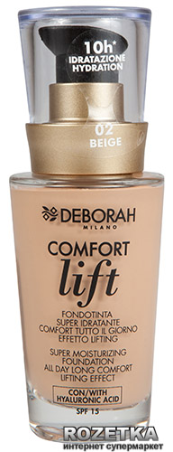 Акція на Тональная основа Deborah Comfort Lift вельветовая 02 Beige (8009518122572) від Rozetka UA