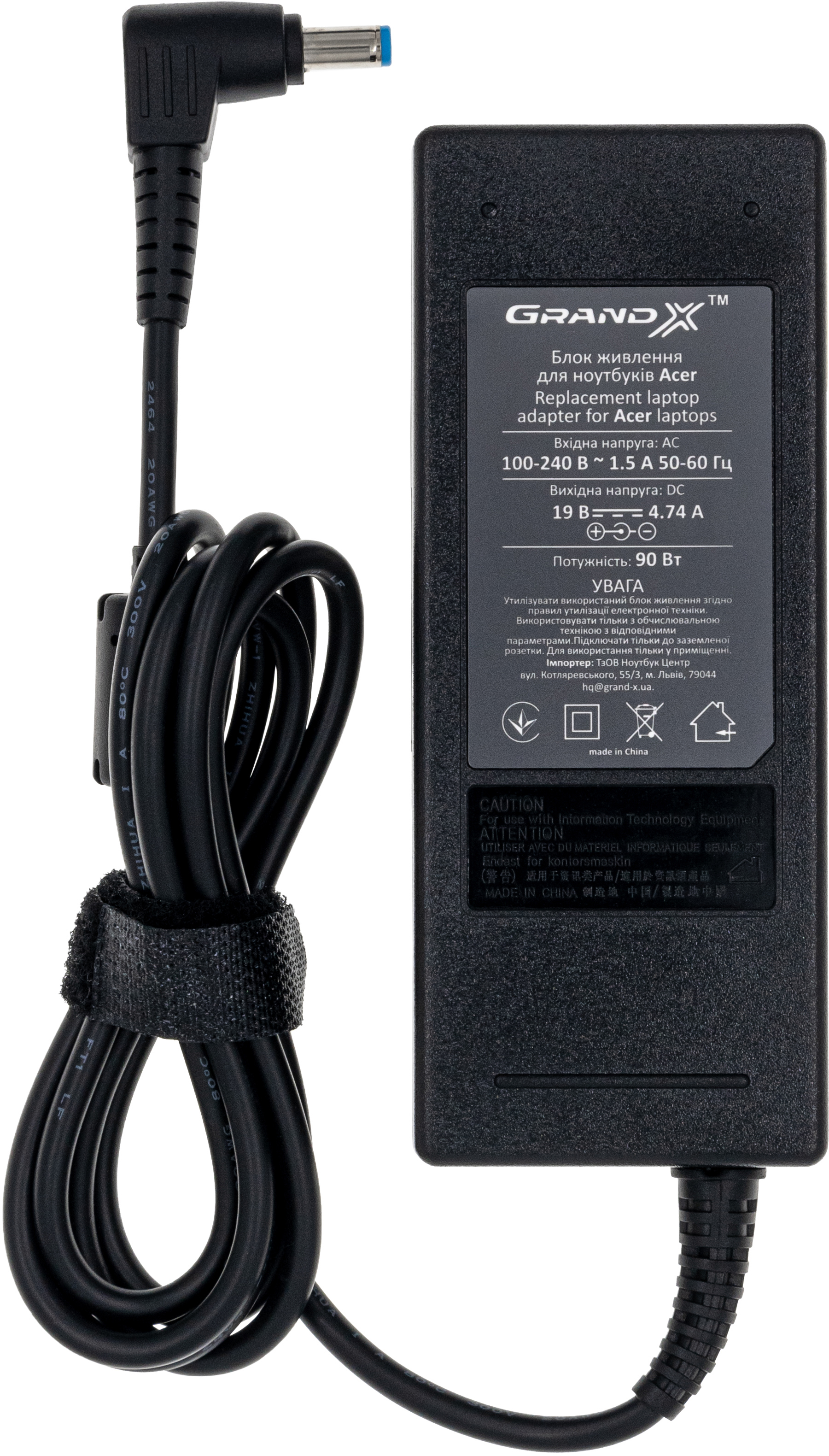 

Блок живлення для ноутбука Acer (19V 4.74A 90W)