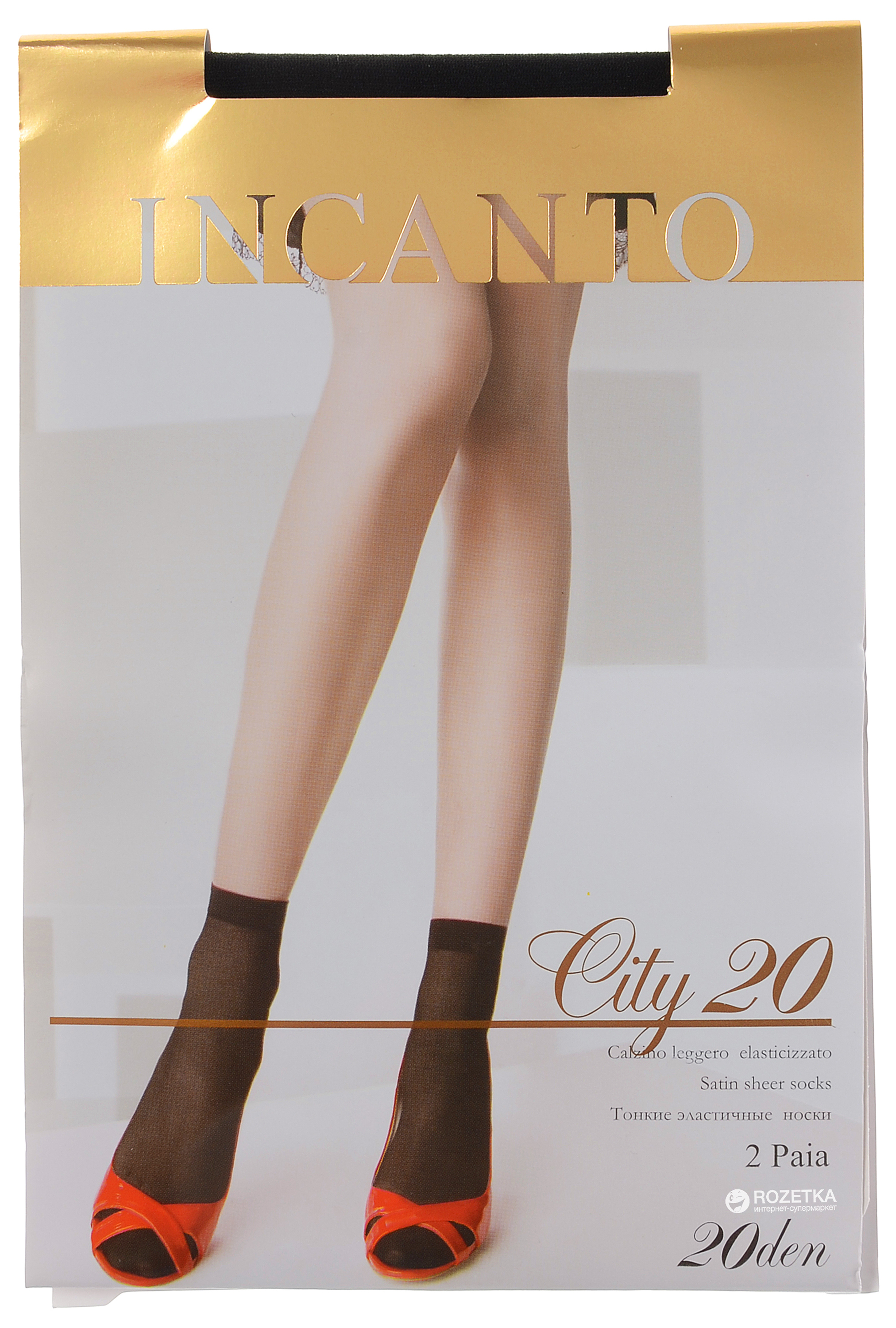 

Носки Incanto City 20 Den 23-25 р 2 пары Nero