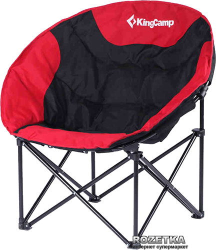 Акція на Раскладное кресло KingCamp Moon Leisure Chair Black/Red (KC3816 Black/Red) від Rozetka UA