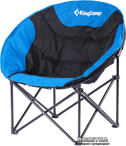 Акція на Раскладное кресло KingCamp Moon Leisure Chair Black/Blue (KC3816 Black/Blue) від Rozetka UA