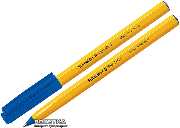 

Набор шариковых ручек 50 шт Schneider Tops Синий 0.5 мм Желтый корпус (S150503)