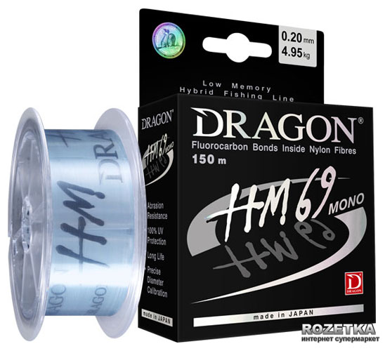 

Леска Dragon HM69 150 м 0.251 мм 7.15 кг (PDF-30-02-225)