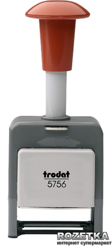 

Нумератор автоматический Trodat 5756 5.5 мм 6 символов Красный корпус (5756/р)