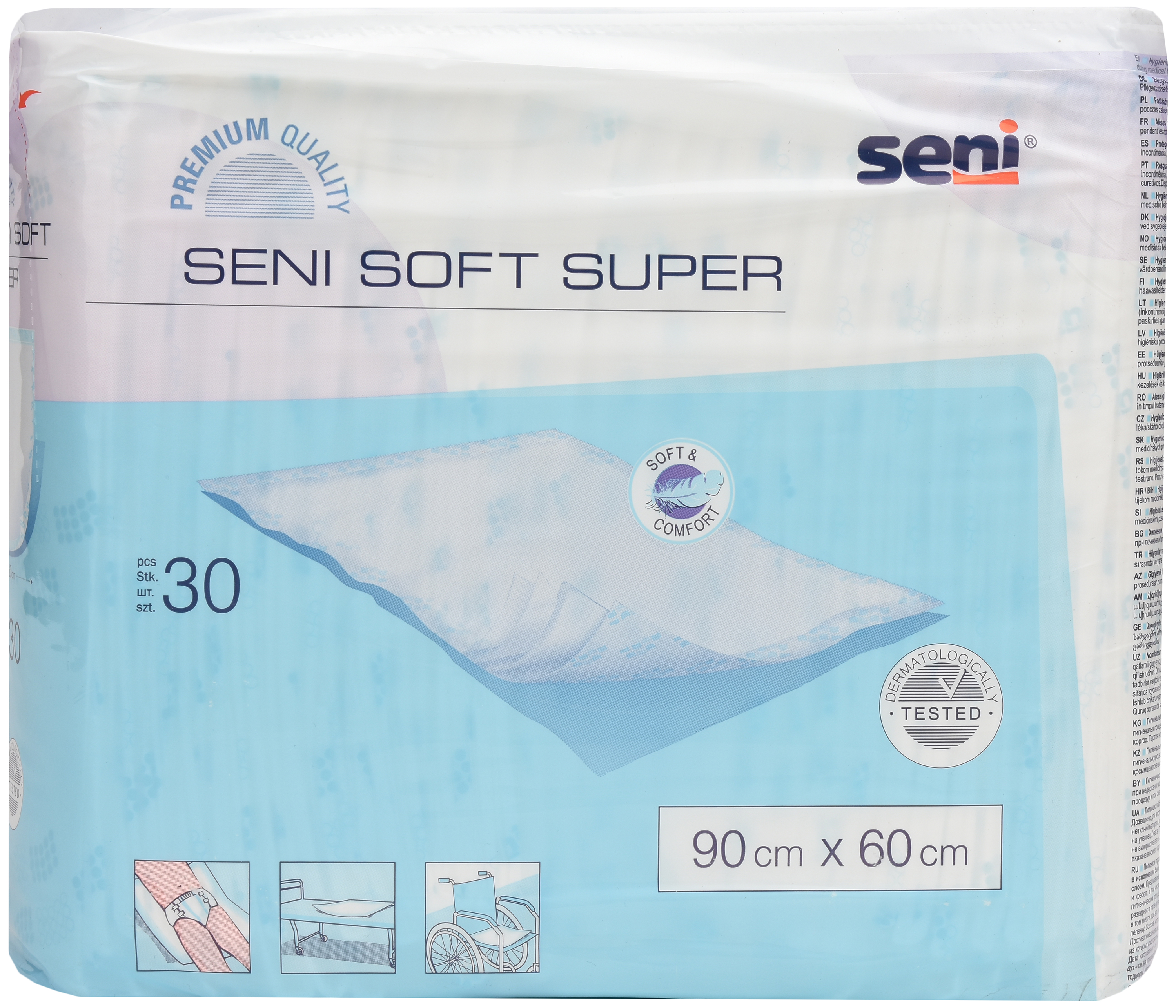 Акція на Одноразовые пеленки Seni Soft Super 60х90 см 30 шт (5900516691295) від Rozetka UA