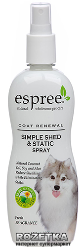 

Спрей Espree Simple Shed and Static Spray для укрепления шерсти 355 мл